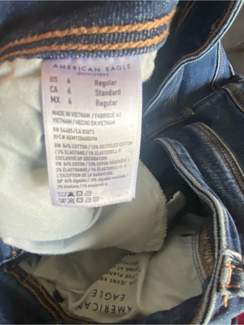 American Eagle Outfitters Kick Boot Flare Cargo Jeans Size 6 - Picture 6 of 6